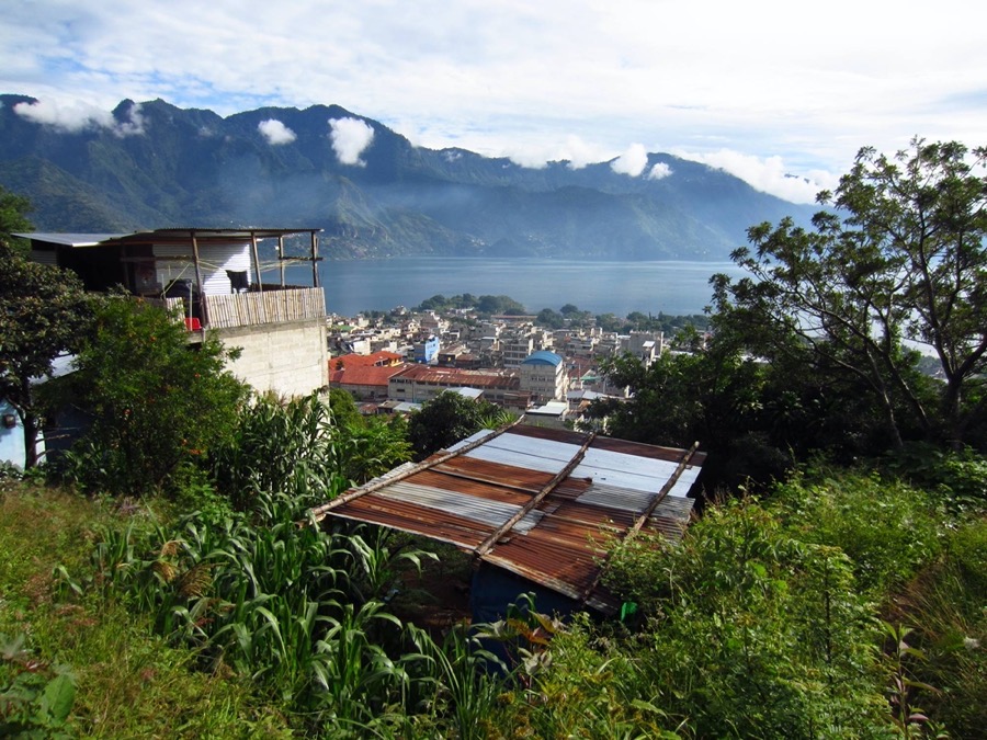 San Pedro La Laguna and Lake Atitlán seen from the Bella Vista neighborhood